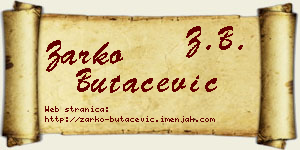 Žarko Butačević vizit kartica